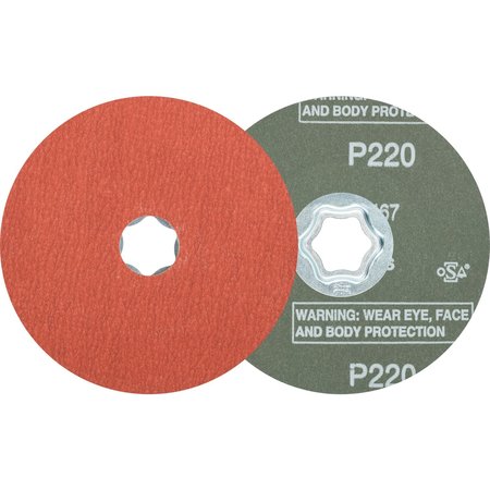 PFERD COMBICLICK® Fiber Disc, 4-1/2" Dia. - Aluminum Oxide A-COOL, 220 Grit 40308